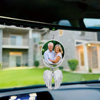 personalized photo with name angel wings charm remembrance gift gold