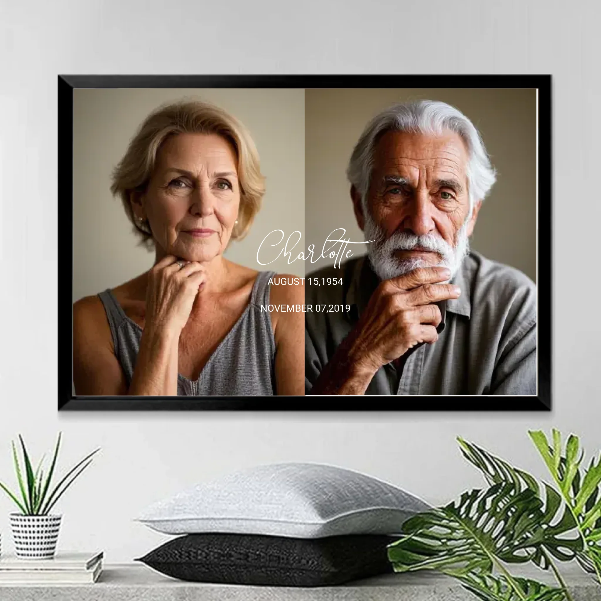 canvas wall art personalized photo with name photo tribute poster and canvas