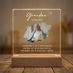 night light personalized photo with name acrylic memorial keepsake monochromatic light