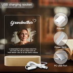 personalized photo with name night light wooden memorial keepsake