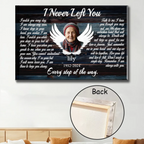 angel wings canvas wall art personalized photo with name photo tribute poster and canvas