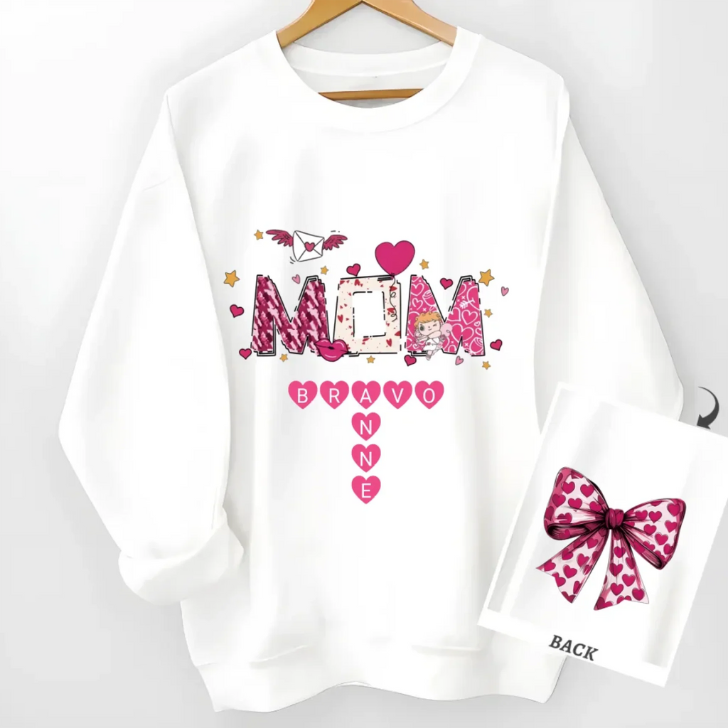 Grandma Nana Mimi Valentine's Day Gift Personalized Double Sided Sweatshirt 764523-764569