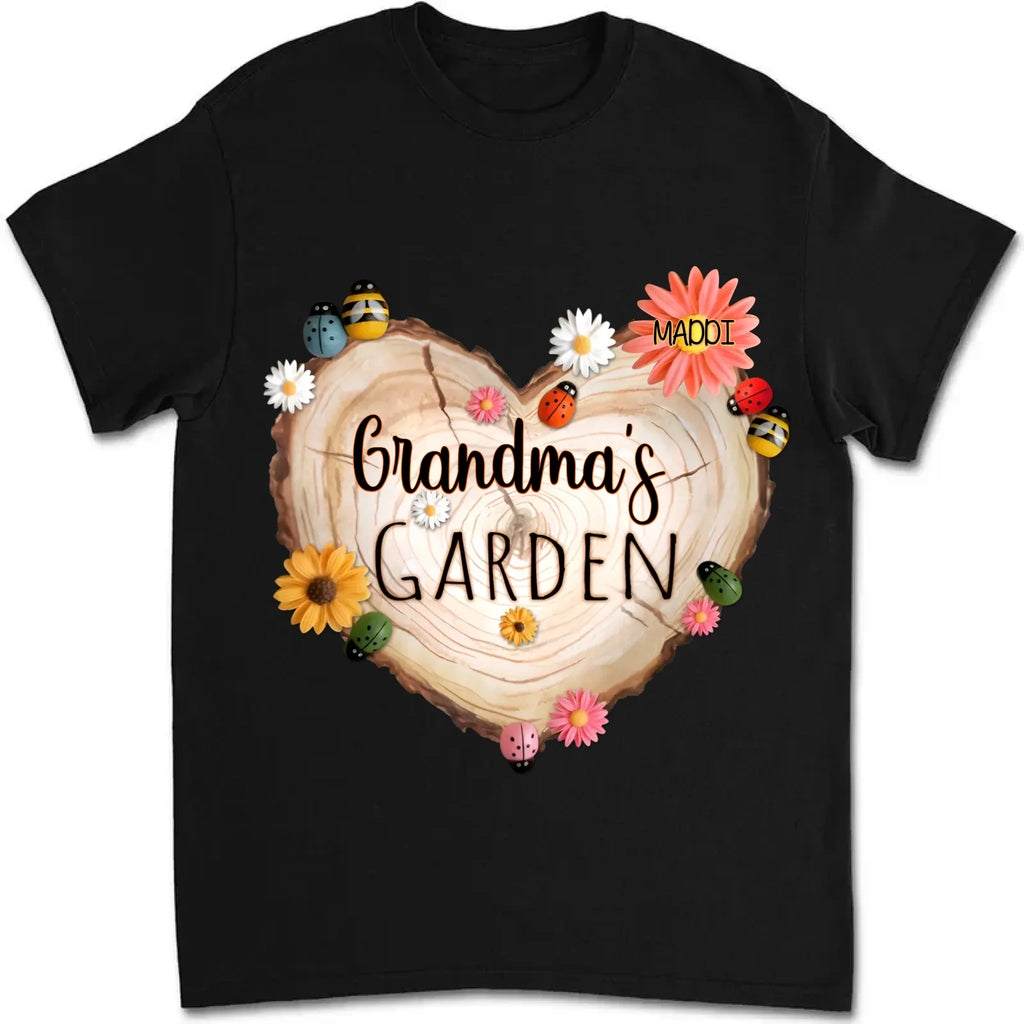 grandma garden heart flower shirt gift with names heartfelt keepsake