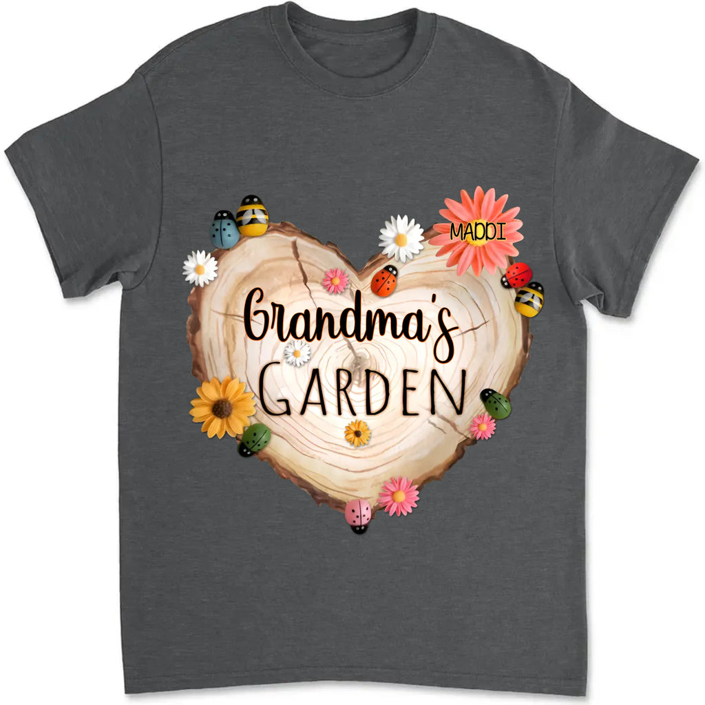 custom grandma garden heart flower shirt keepsake comfort fit gift