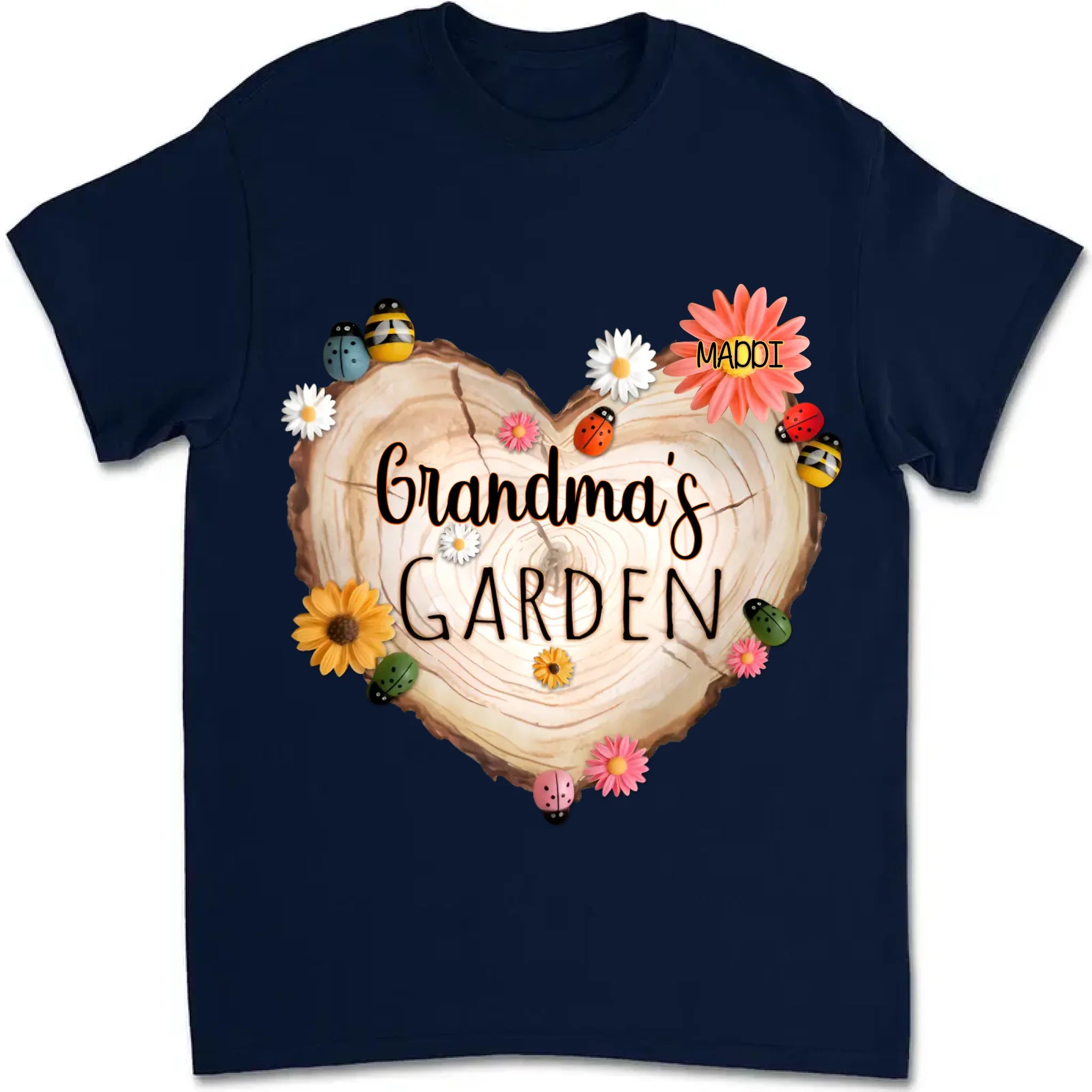 names shirt with grandma garden heart flower warm everyday style