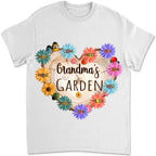 grandma garden heart flower personalized shirt with names soft everyday wear