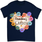 custom grandma garden heart flower shirt for grandma with names cozy family gift
