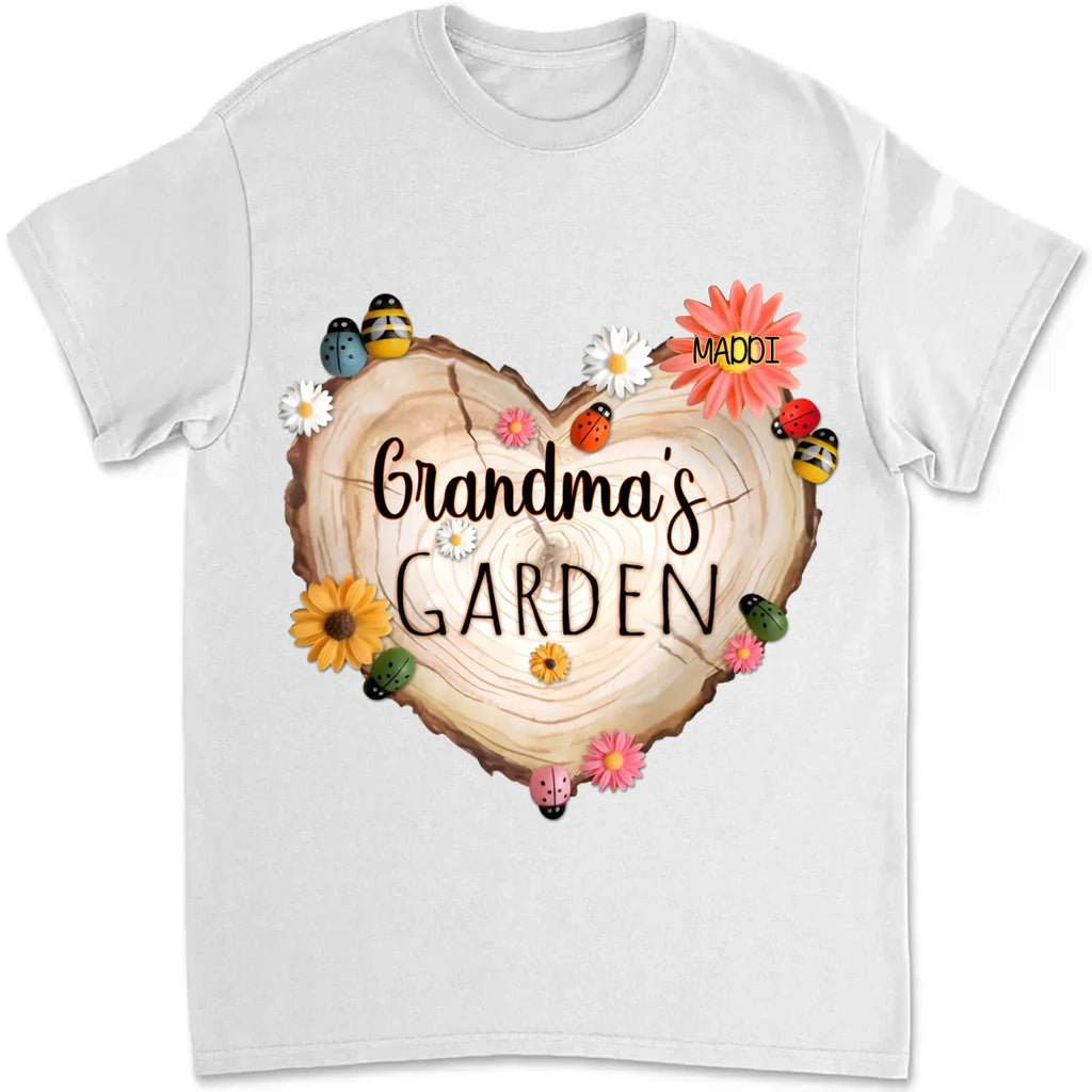 personalized shirt gift with grandma garden heart flower thoughtful everyday outfit