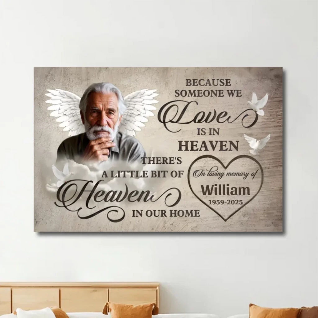 poster personalized photo with name wall art memorial keepsake poster and canvas