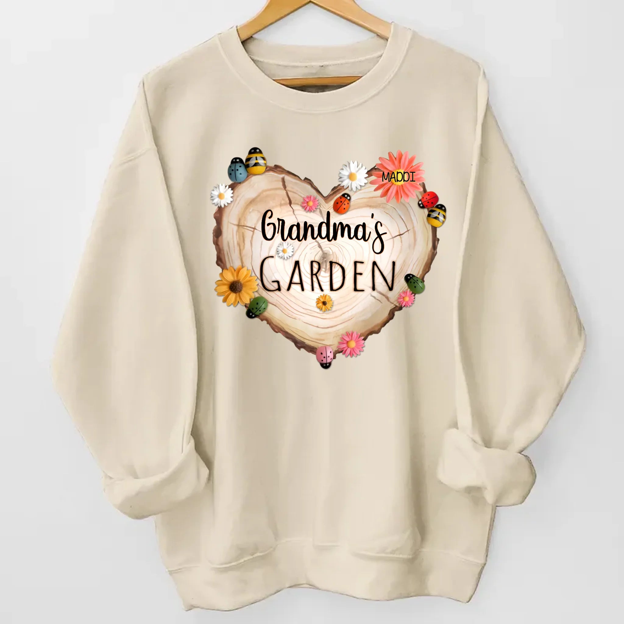 grandma garden heart flower shirt keepsake for grandma daily comfort gift