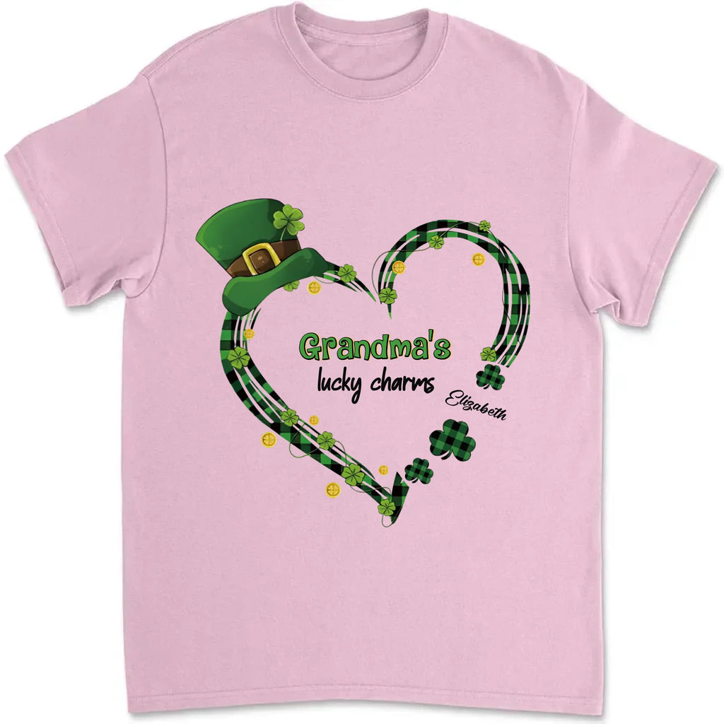 heart shaped happy st patricks day custom shirt for family cherished family design
