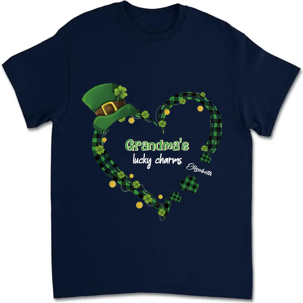 shirt with family details and heart shaped happy st patricks day loving gift