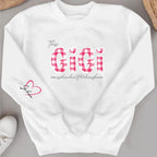 personalized sweatshirt gift with grandmas heart on her sleeve thoughtful everyday outfit