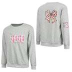 grandmas heart on her sleeve family sweatshirt with names personalized gift idea