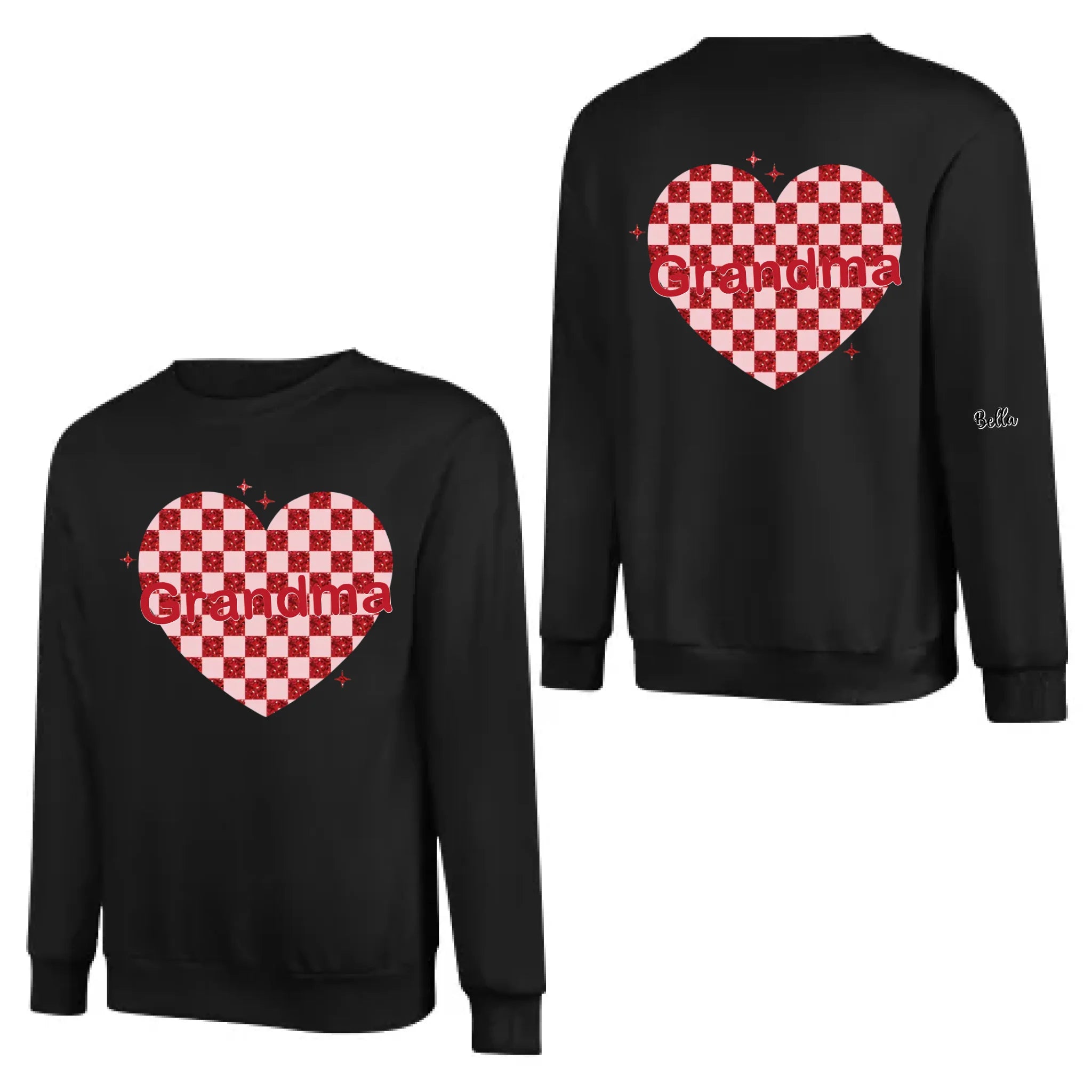 nana heart valentine sweatshirt gift with names heartfelt keepsake