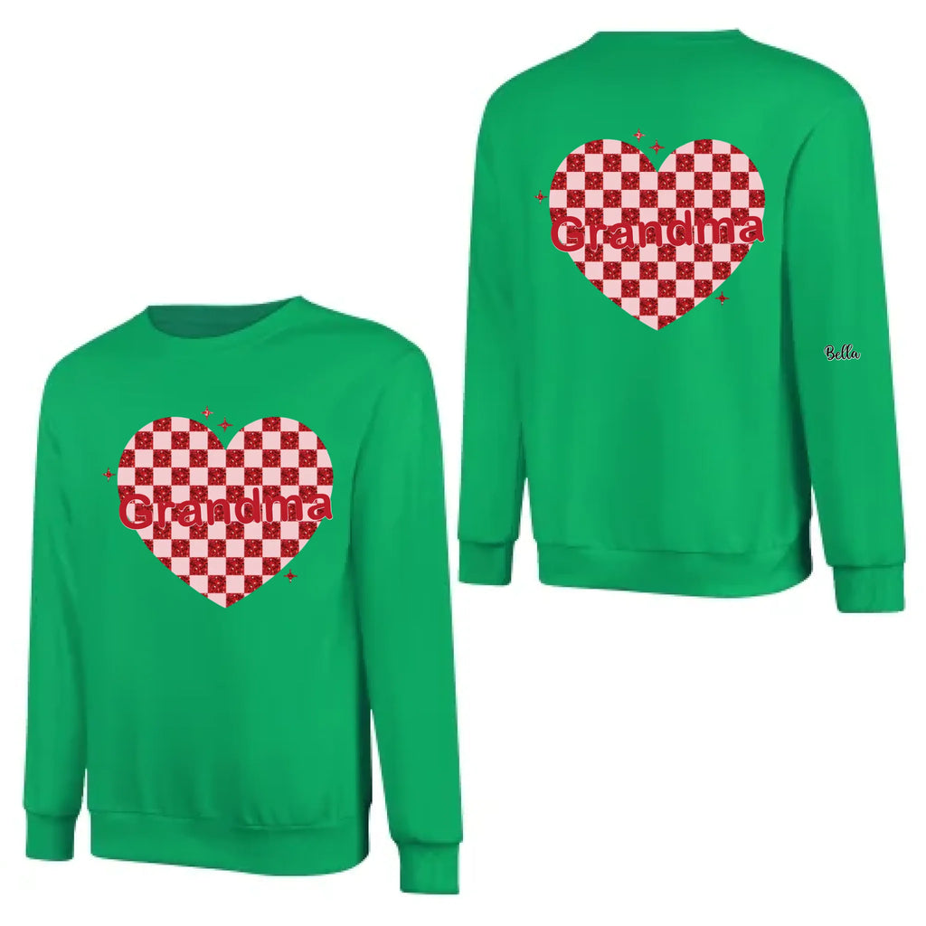 sweatshirt personalized with nana heart valentine names special family present
