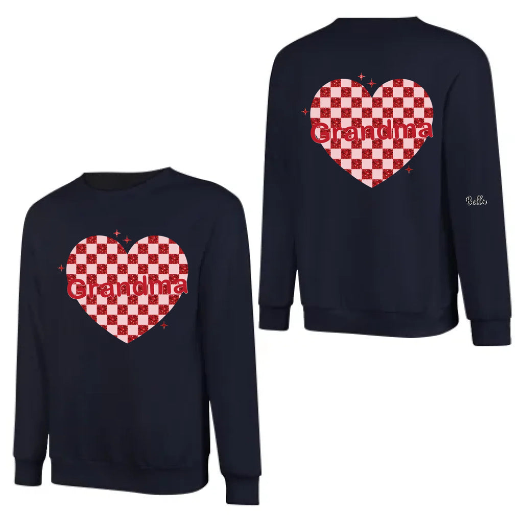 unique sweatshirt with nana heart valentine personalized details cozy keepsake wear