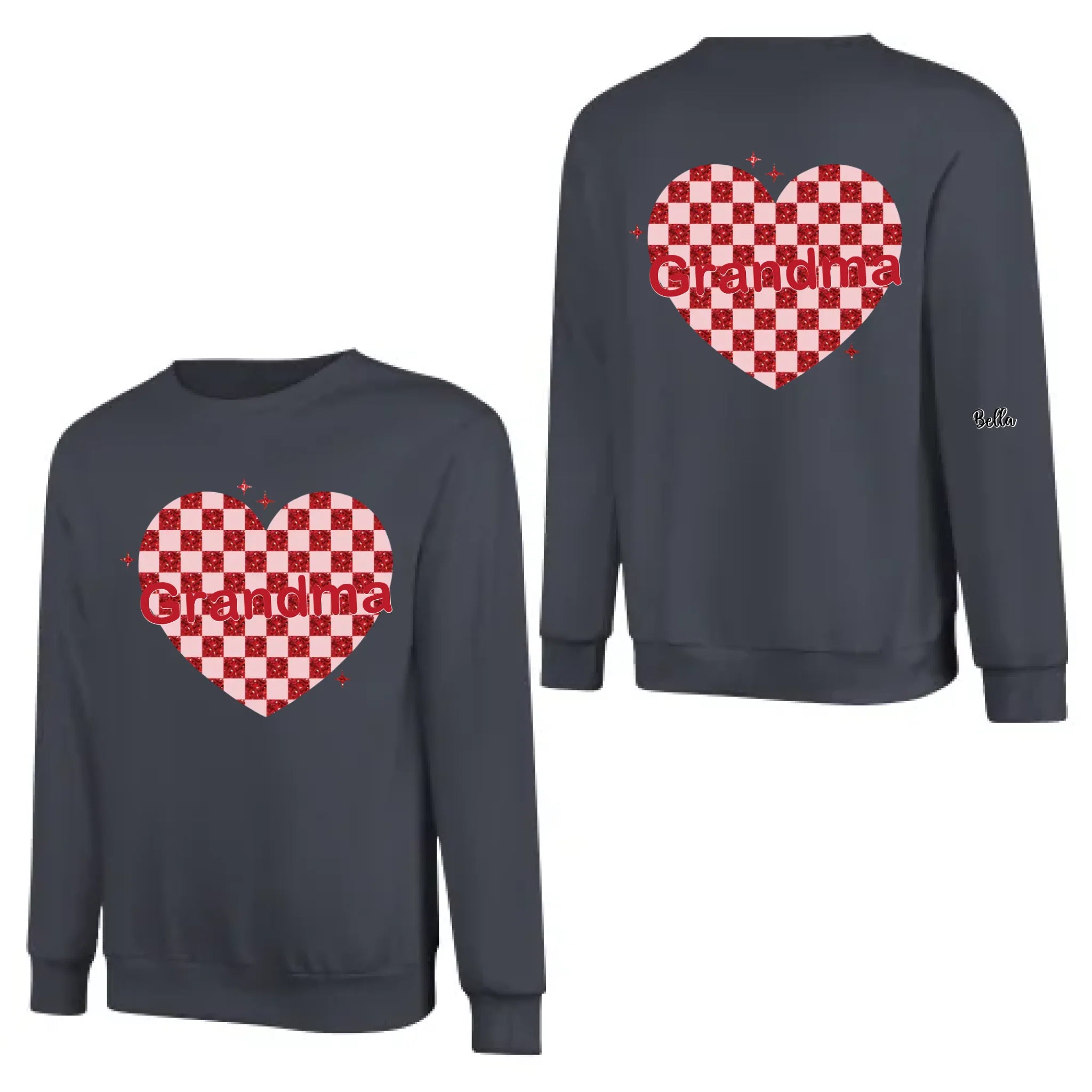 sweatshirt gift personalized with nana heart valentine meaningful family wear