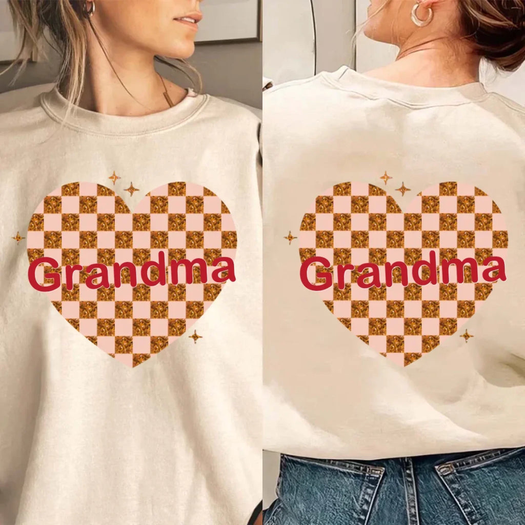 meaningful nana heart valentine sweatshirt gift with names family keepsake style