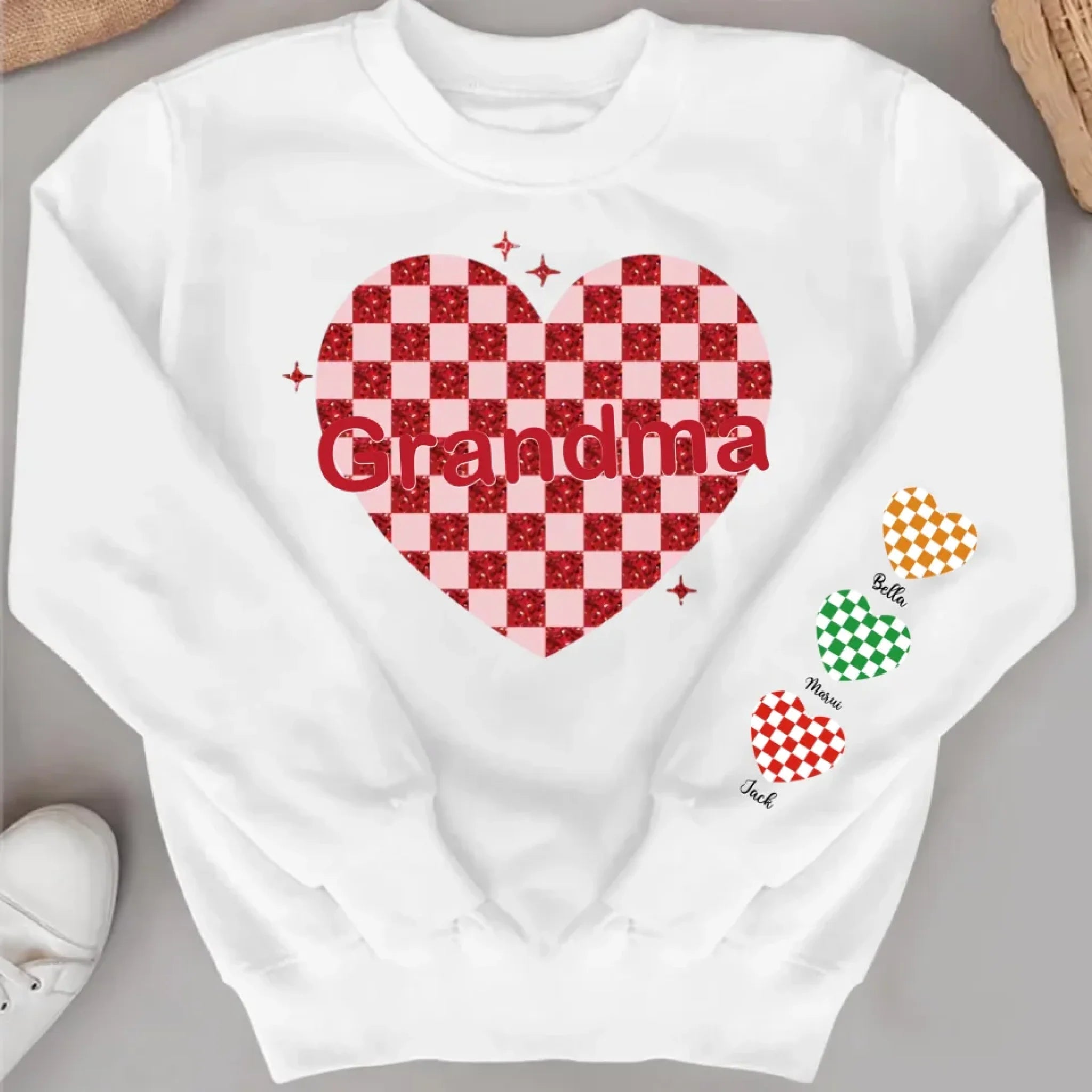 personalized sweatshirt gift with nana heart valentine thoughtful everyday outfit