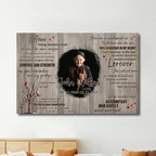 canvas personalized photo with name wall art memorial keepsake poster and canvas