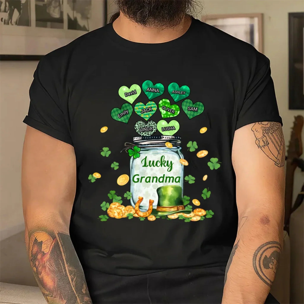 personalized shirt gift with lucky grandma st patricks day thoughtful everyday outfit