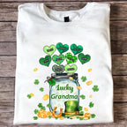 custom lucky grandma st patricks day shirt for grandma with custom details cozy family gift