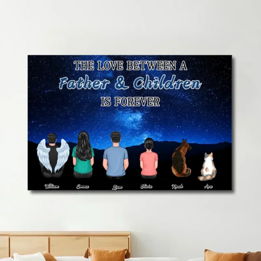 canvas unframed personalized design siblings memorial canvas wall art