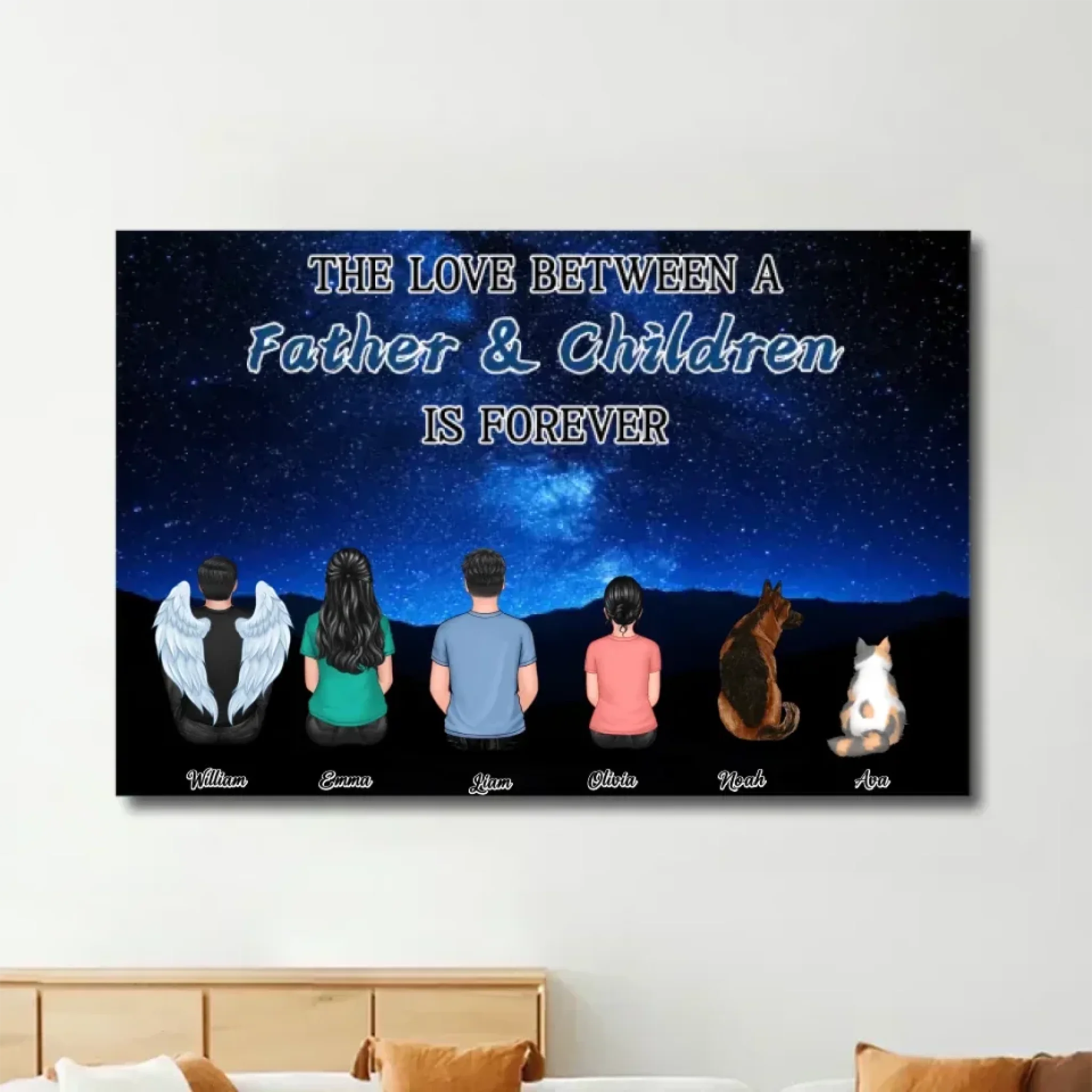 canvas unframed personalized design siblings memorial canvas wall art