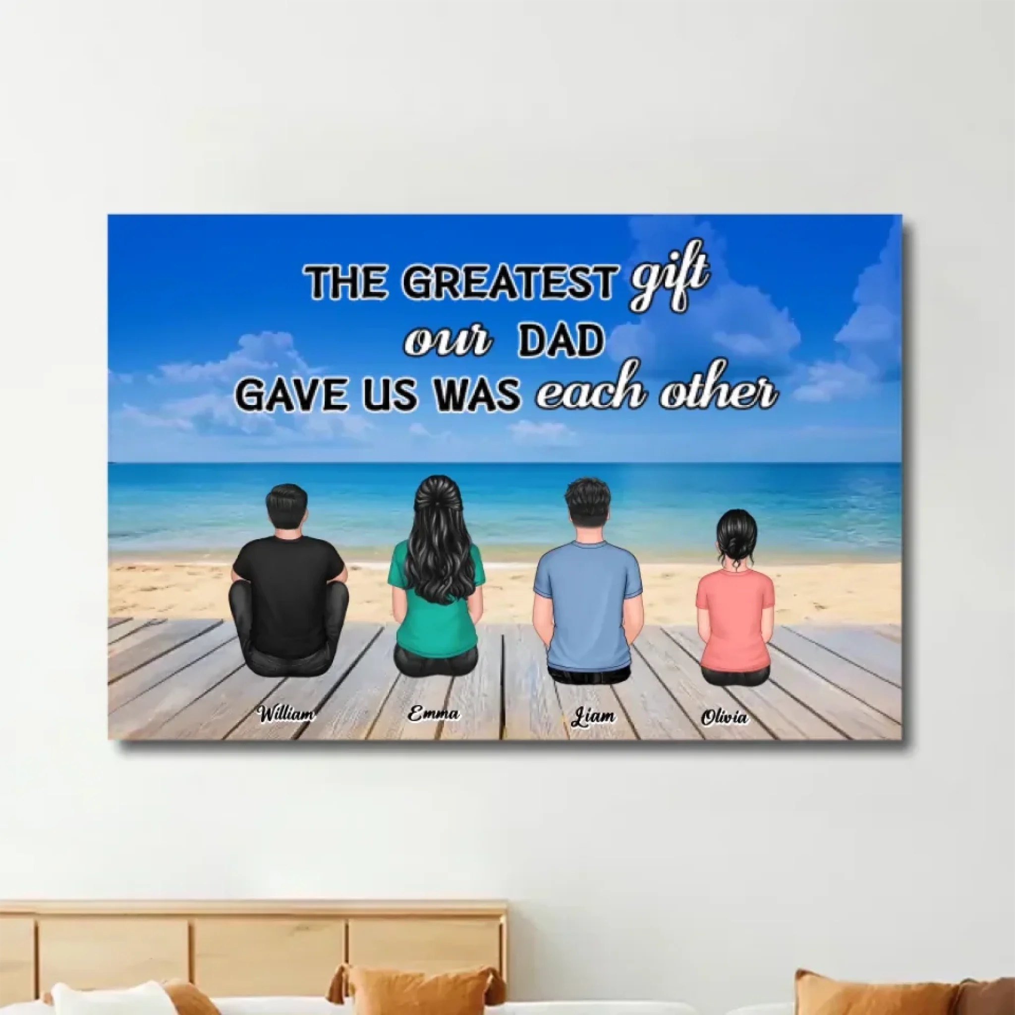 canvas unframed siblings memorial canvas personalized design wall art