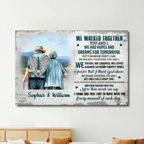 walked together hopes dreams personalized canvas print with custom details meaningful wall decor