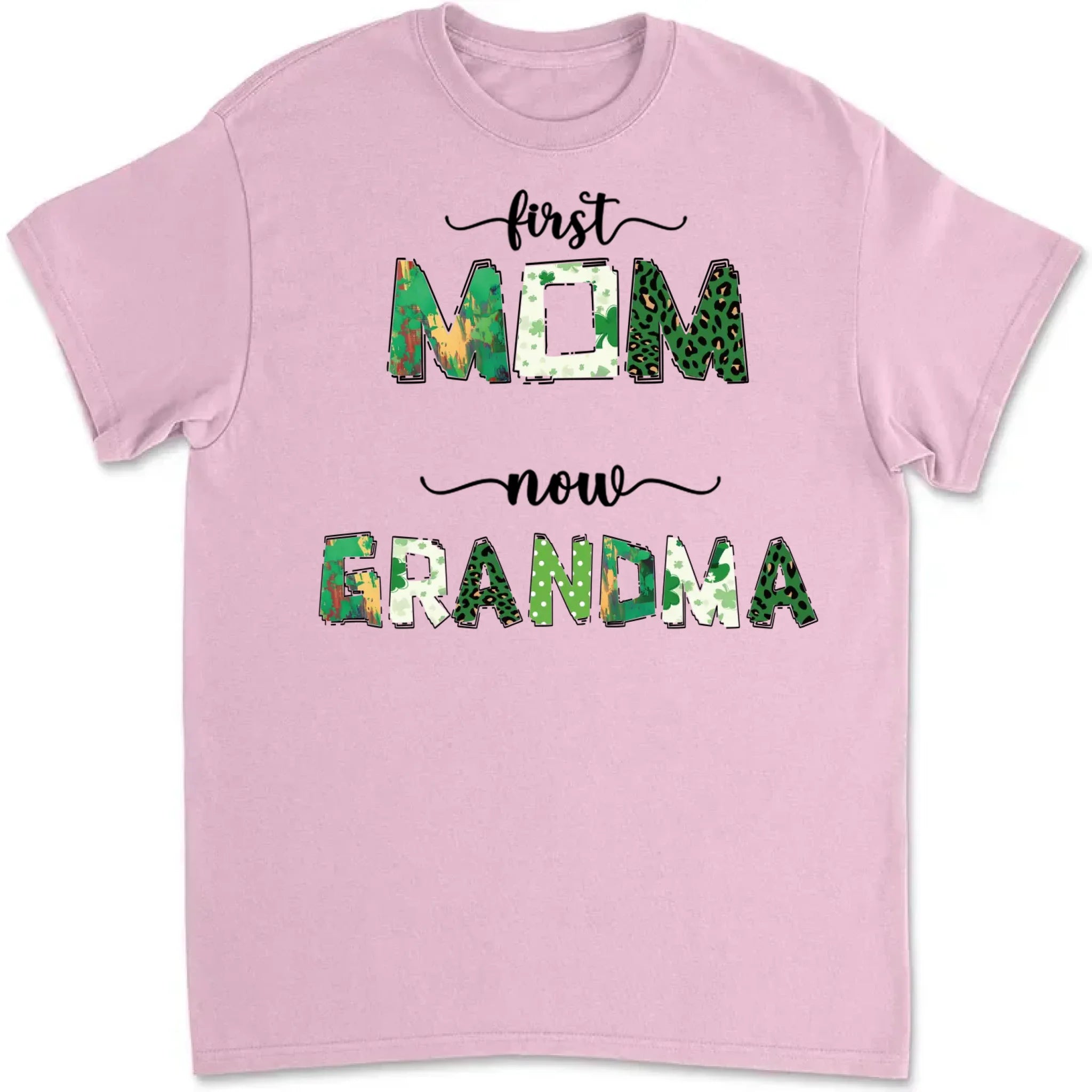 custom first mom now grandma shirt or sweatshirt for grandma with family names cozy family gift