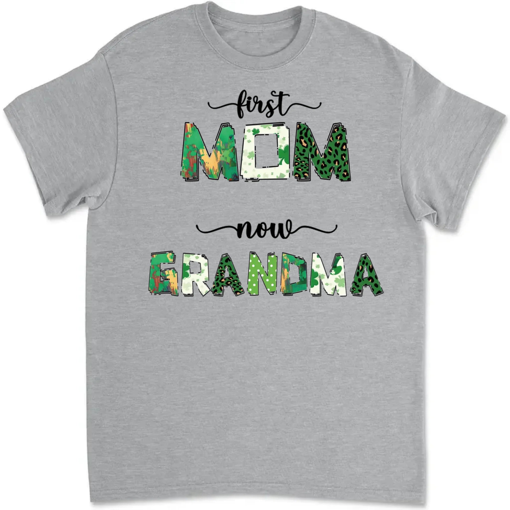 first mom now grandma shirt or sweatshirt personalized with family names personalized apparel