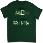 shirt or sweatshirt featuring first mom now grandma and family names custom gift