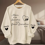 mom grandma great grandma est with grandkids personalized sweatshirt with names soft everyday wear