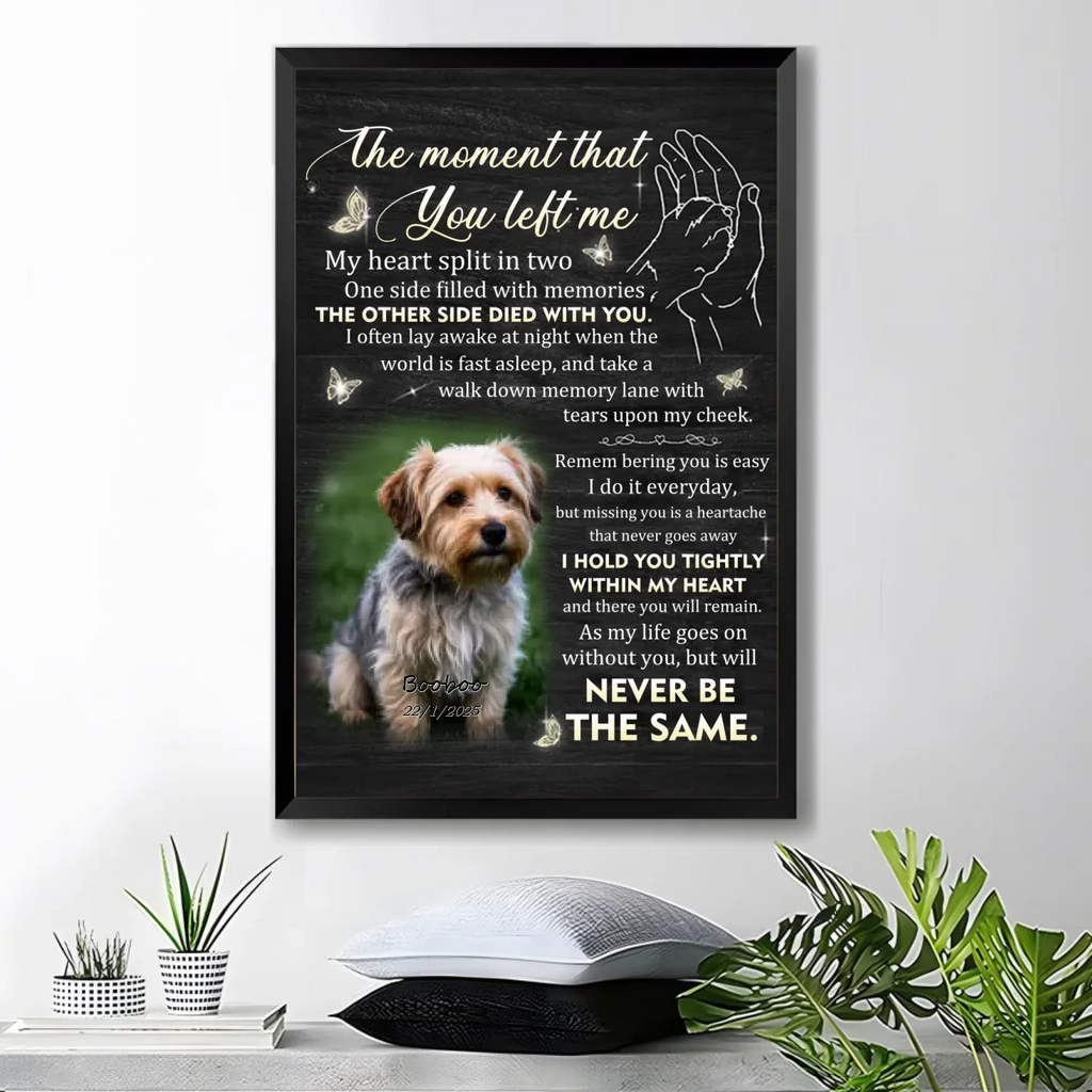 Canvas Personalized Design Sympathy Gift for Loss of Dog Canvas Unframed