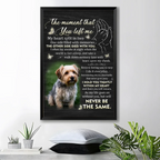 Canvas Personalized Design Sympathy Gift for Loss of Dog Canvas Unframed