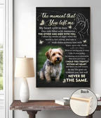 Canvas Unframed Canvas Sympathy Gift for Loss of Dog Personalized Wall Art