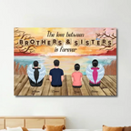 canvas wooden style personalized photo with name photo tribute frameless canvas