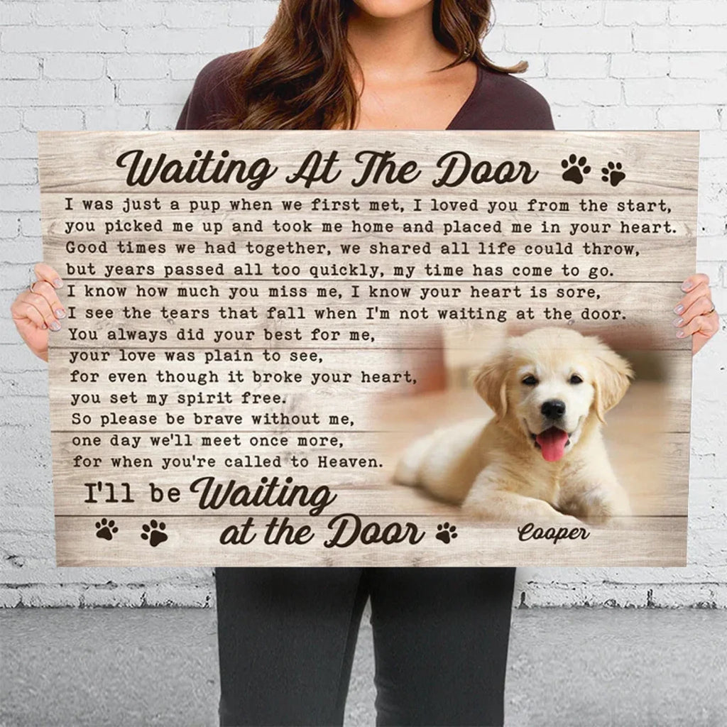 loss of dog gift photo canvas personalized photo wall art detail view