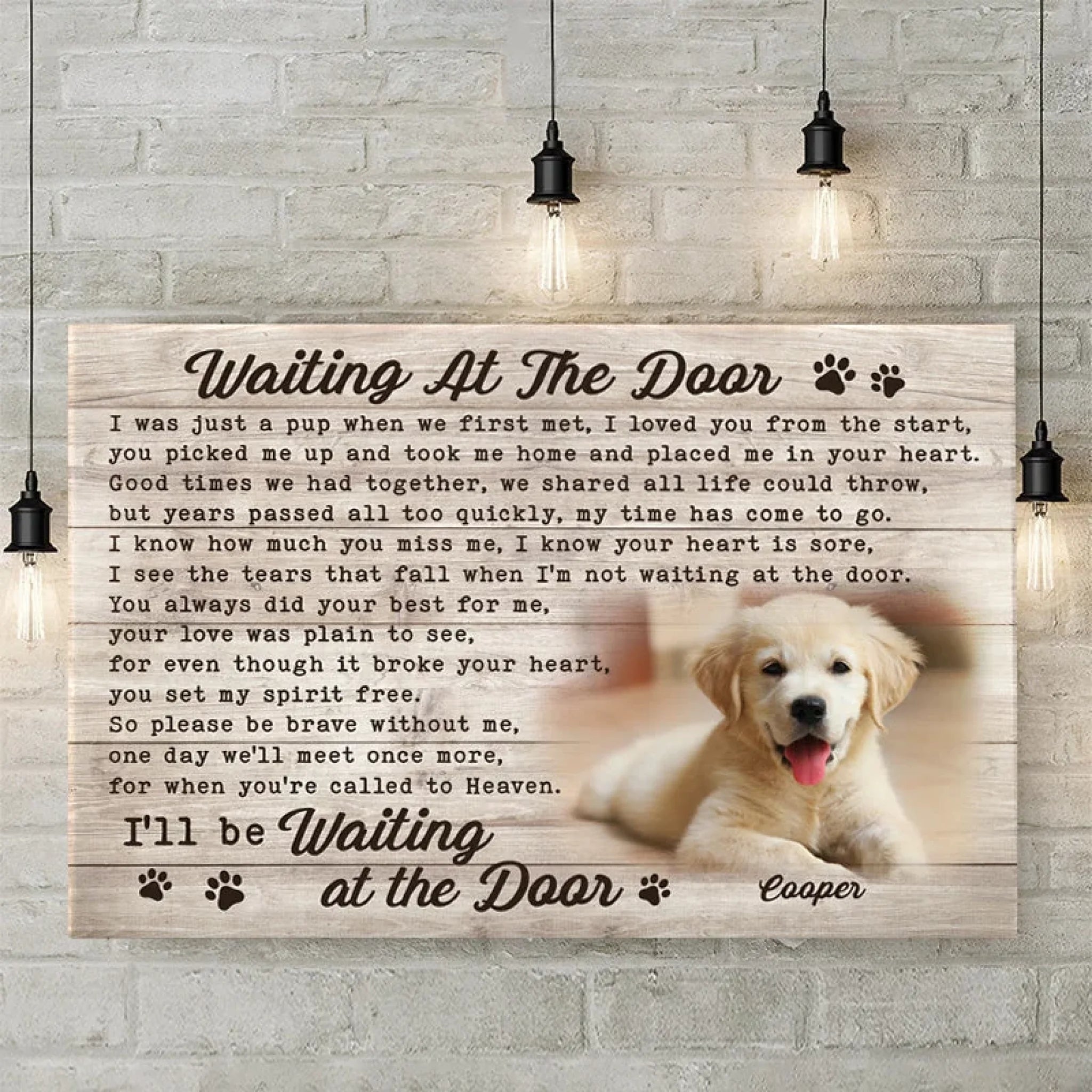 photo canvas personalized photo loss of dog gift wall art design preview