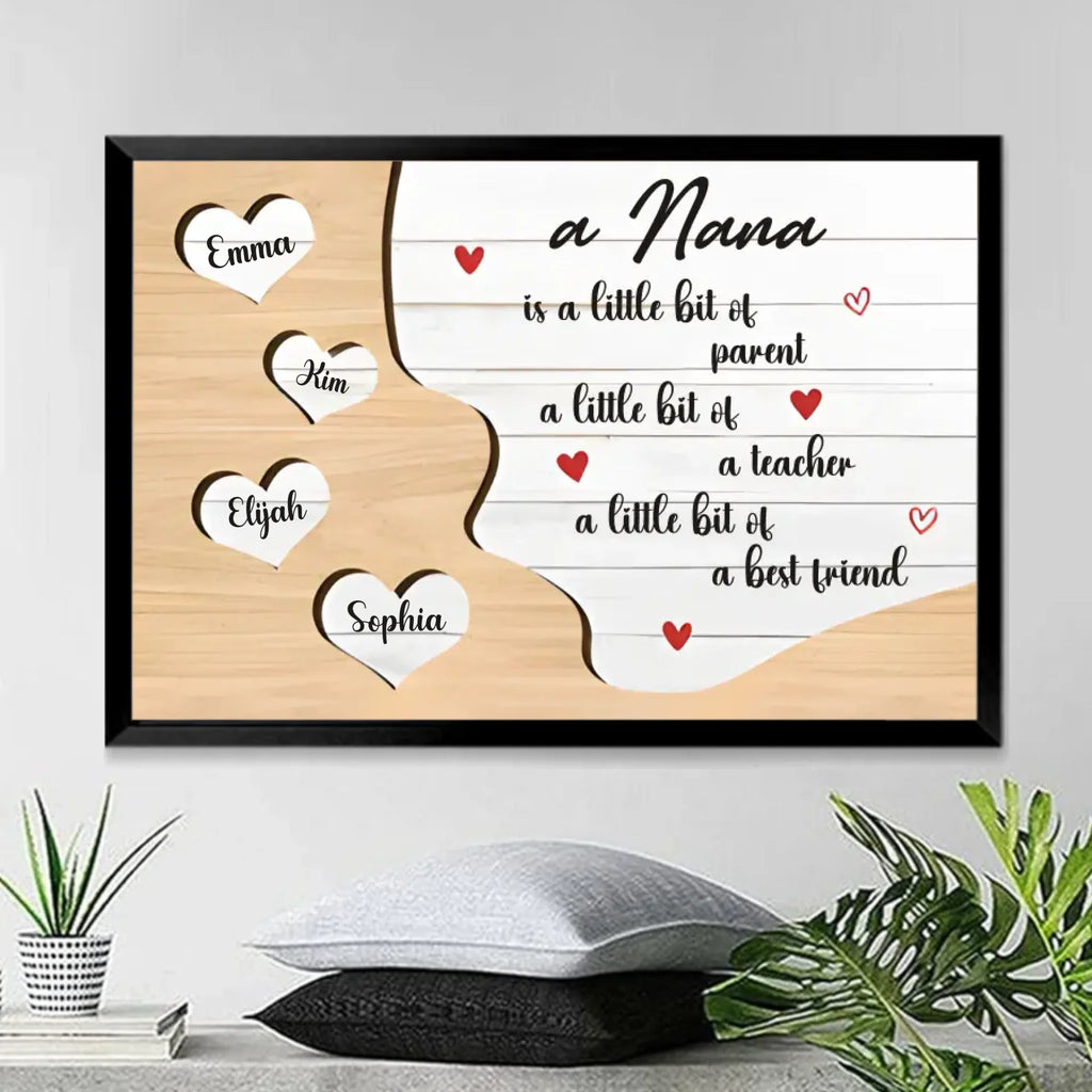 poster a little bit of a best personalized design mothers day gift for grandparents