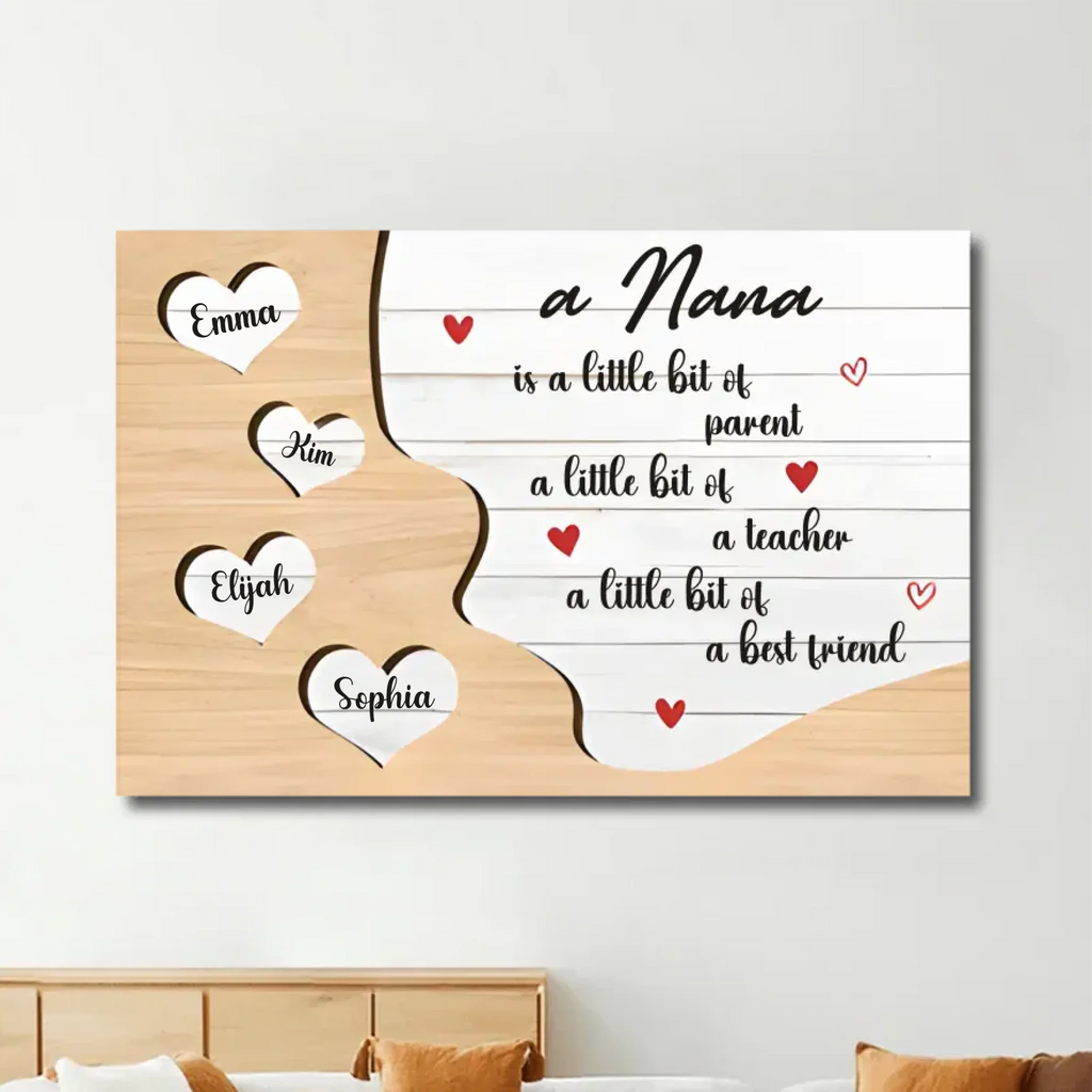 a little bit of a best friend poster personalized design mothers day gift for grandparents
