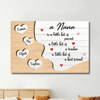 a little bit of a best friend poster personalized design mothers day gift for grandparents