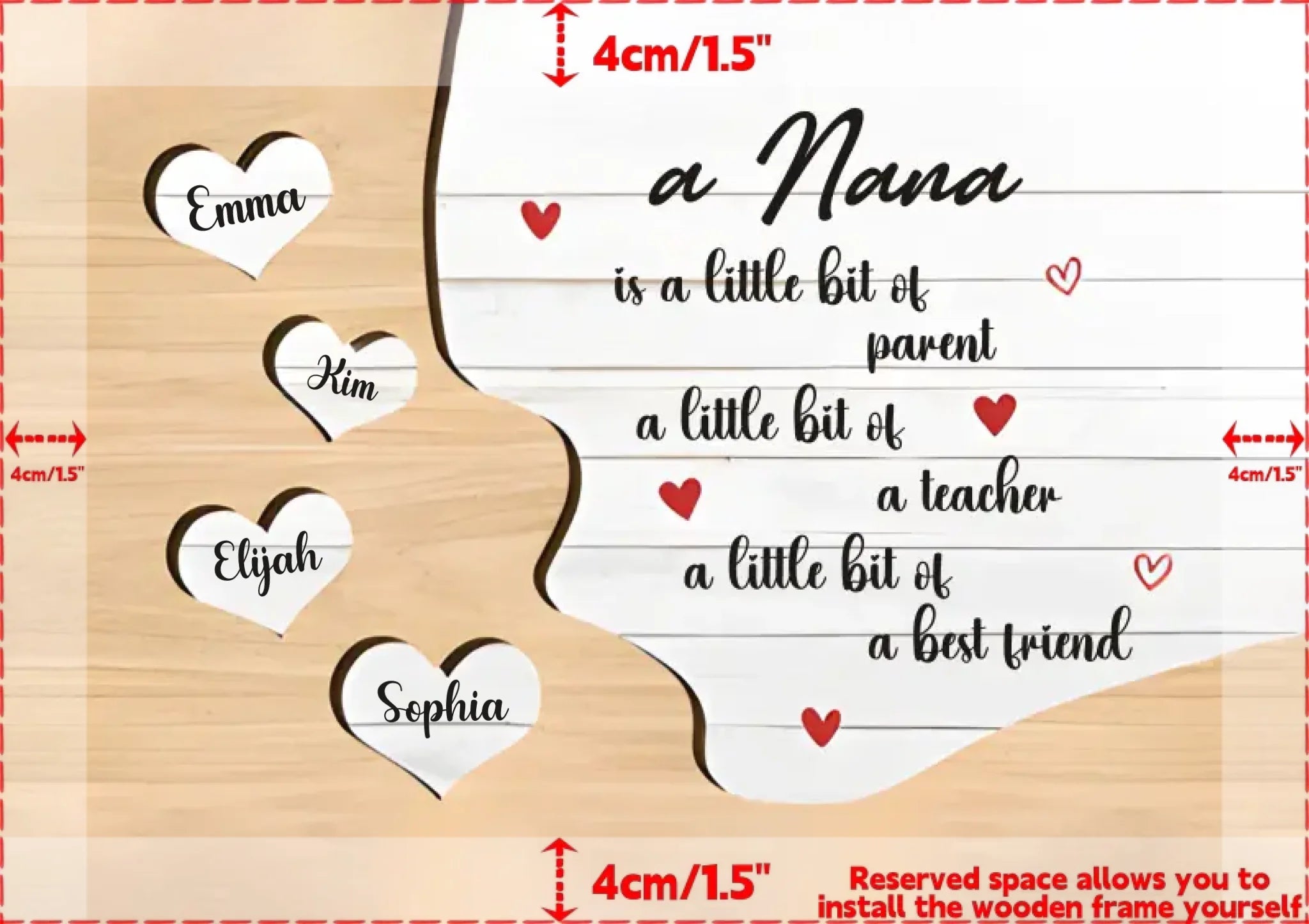 a little bit of a best friend poster meaningful wall art mothers day gift for grandparents