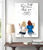 canvas unframed personalized design thank being unbiological sister poster and canvas wall art