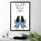 canvas unframed thank being unbiological sister poster and canvas personalized design gift for sister