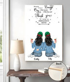 canvas unframed thank being unbiological sister poster and canvas wall art gift for sister