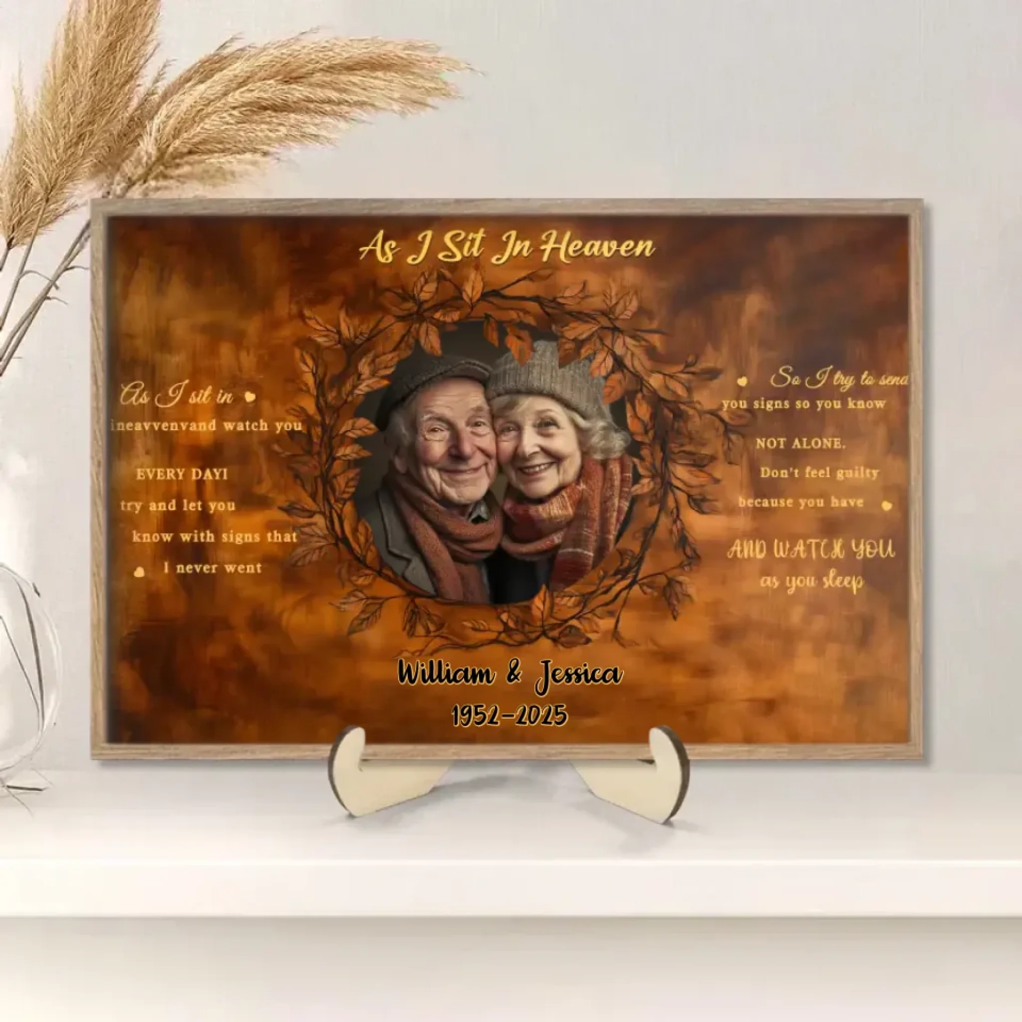 personalized photo with custom name desk decoration memorial design