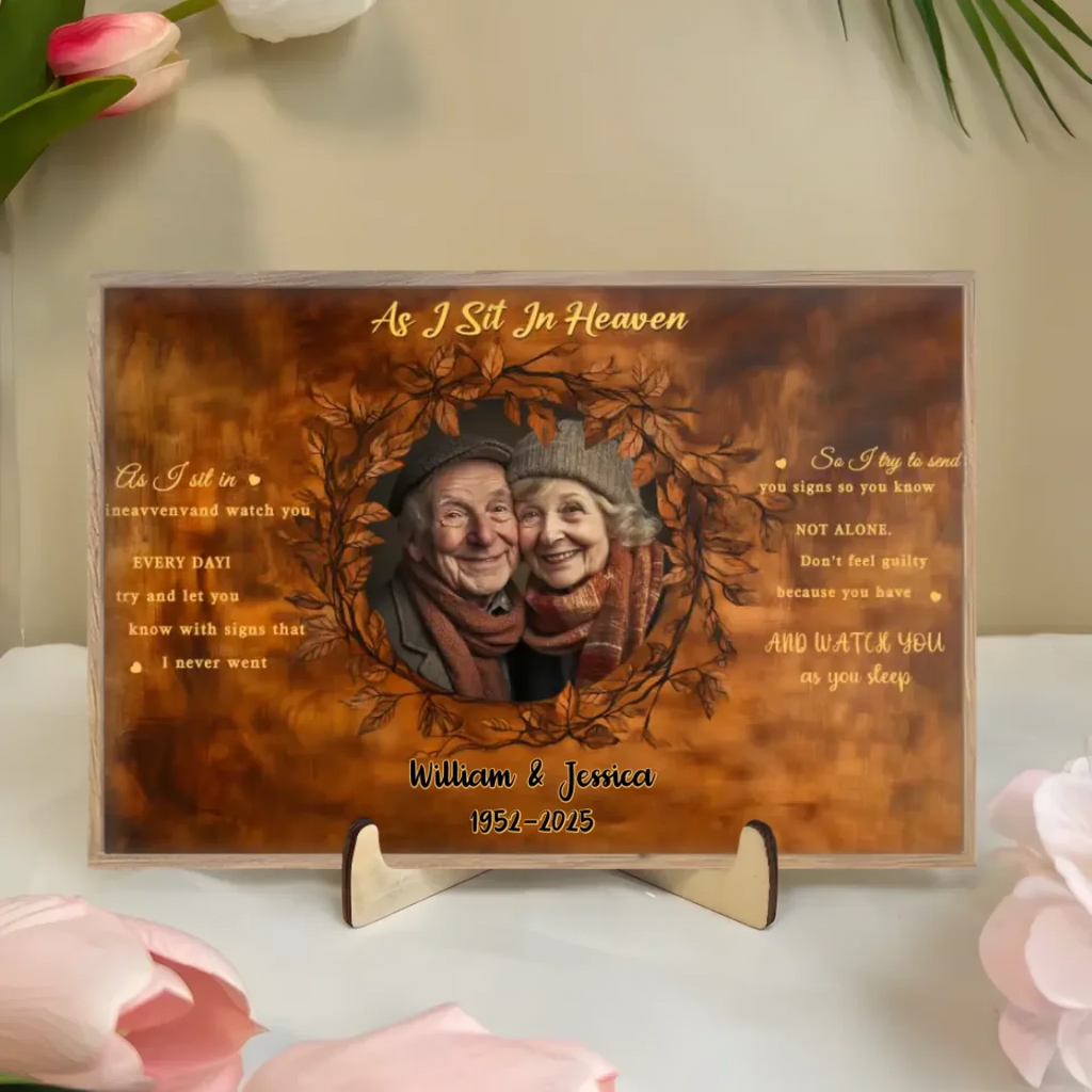 wooden desk decoration personalized photo with custom name custom keepsake wooden plaque